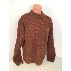 Orly Vintage 70’s Orange Fisherman Sweater Womens XL